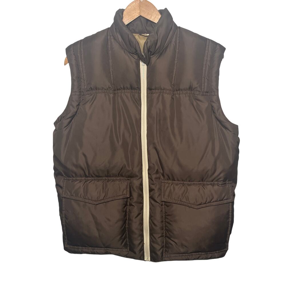 VTG Unbranded Vest 80s Down Puffer Quilted Jacket Gorpcore Winter Work Zip M
